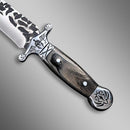 Faca Caça Cruzadas 32cm Inox Pomo Redondo