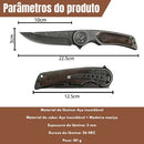 Canivete Fauna Gravuras Animais 22,5cm Aço Inox
