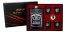 Kit Cantil Whisky 270ml + 4 Copos Shot Personalizado