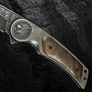 Canivete Fauna Gravuras Animais 22,5cm Aço Inox