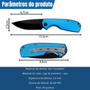 Mini Canivete Manual 15,5cm Liga Alumínio + Clip