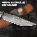 Faca Luxo Saladin Fulltang Aço 5cr13 4mm Damasco + Bainha