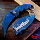 Faca Curva Blue Clip Aço