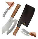 Cutelo Touro 33,5cm Inox Cabo Madeira + Bainha