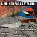 Faca Explorer Ajax Fulltang Aço Inox Cabo Jacarandá + Bainha