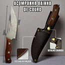 Faca Explorer Ajax Fulltang Aço Inox Cabo Jacarandá + Bainha