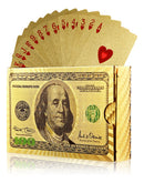 Kit 2 Baralhos Ouro 24k + Prata Poker Truco À Prova D'água