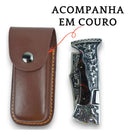 Canivete Super Luxo Cavalos Aço Inox Bainha Alto Padrão