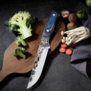 Faca Artesanal Darius Fulltang Damasco Azure Desossa Churrasco