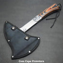Machado Lobo Berserker Aço Afiado com Bainha