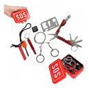 Kit Sobrevivência SOS Alicate Cartão Multifunção Pederneira