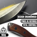 Faca Explorer Ajax Fulltang Aço Inox Cabo Jacarandá + Bainha