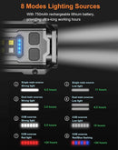 Mini Lanterna Chaveiro Recarregável Tricolor