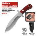 Mini Chaveiro Faca Fulltang + Bainha Courino