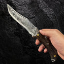 Faca Damasco Lobo 26cm Pesca Churrasco e Outdoor