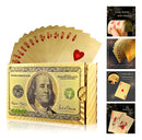 Baralho Dólar 24k Folheado Cartas Espanholas 54 À Prova D'água