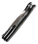 Canivete Shiro EDC Preto Rolamento Esfera D2 G10