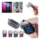Isqueiro Plasma + Super Lanterna Transparente USB