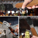 Kit Churrasco Inox 5 em 1 Utensílios Dobráveis