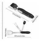 Kit Churrasco Inox 5 em 1 Utensílios Dobráveis