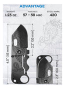 Mini Canivete Compacto Aço 420 Lâmina Lisa EDC