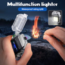 Isqueiro Plasma + Super Lanterna Transparente USB