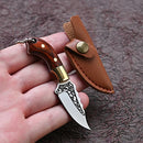 Miniatura Faca Chaveiro Fulltang + Bainha Couro