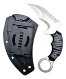 Faca Curva Anaconda Aço Inox Prata Escovado + Kydex SK5