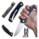 Canivete Shiro EDC Preto Rolamento Esfera D2 G10