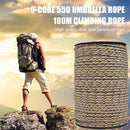 Corda Paracord 550lbs 4mm 9 Filamentos 28m 250kg