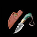 Miniatura Faca Chaveiro Fulltang + Bainha Couro