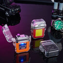 Isqueiro Plasma + Super Lanterna Transparente USB