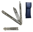 Canivete Borboleta Treino AK1 Inox 24cm Prata