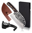 Cutelo Meia Lua Aço Inox 4Cr15Mov Forjado Profissional