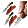 Miniatura Faca Chaveiro Fulltang + Bainha Couro LR