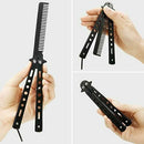 Canivete Borboleta Pente Treino Inox Preto
