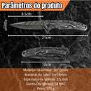 Canivete 21cm Dobrável Saque Rápido Dourado