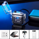 Isqueiro Plasma + Super Lanterna Transparente USB