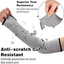 Mangueira Anti-Corte 40cm HPPE Cinza Proteção Braços