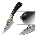 Miniatura Faca Chaveiro Fulltang + Bainha Couro LR