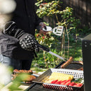 Kit Churrasco Inox 5 em 1 Utensílios Dobráveis