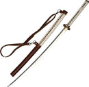 Katana Michonne The Walking Dead Réplica Cosplay Aço + Bainha e Suporte