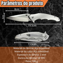 Canivete Matrix Spy Inox 7cm Lâmina Lisa Utilitário