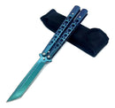 Canivete Borboleta AK7 Multicolor Verde e Azul