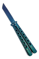 Canivete Borboleta AK7 Multicolor Verde e Azul