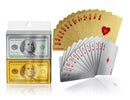 Kit 2 Baralhos Ouro 24k + Prata Poker Truco À Prova D'água