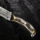 Faca Damasco Lobo 26cm Pesca Churrasco e Outdoor