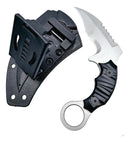 Faca Curva Anaconda Aço Inox Prata Escovado + Kydex SK5