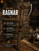 Machado Viking Ragnar com Cabo de Madeira — 64 cm