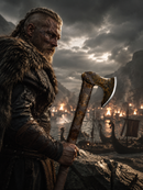 Machado Viking Ragnar com Cabo de Madeira — 64 cm — Default Title